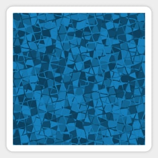 Grid Square Mosaic Pattern (Blue) Magnet